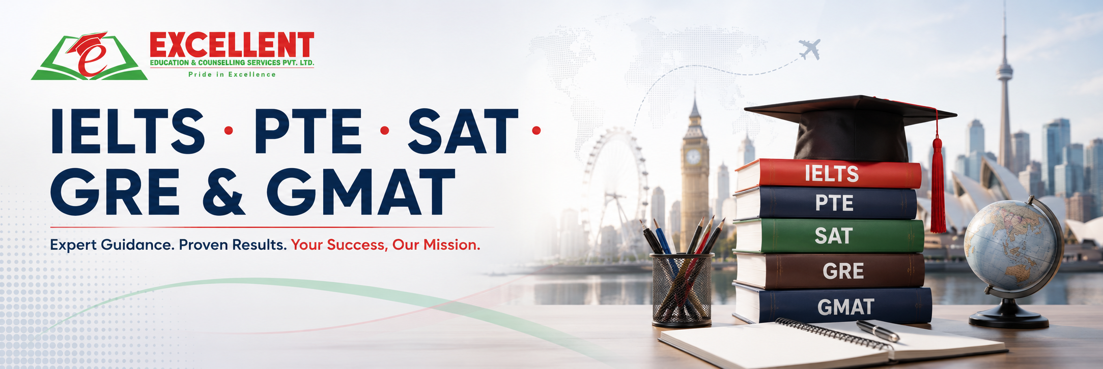 IELTS · PTE · SAT · GRE & GMAT